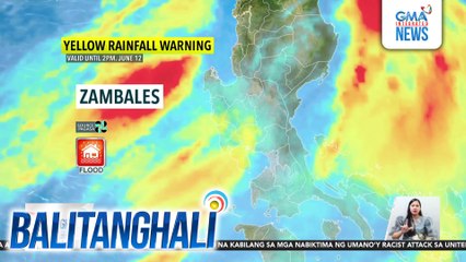 Yellow rainfall warning, valid until 2 pm, June 12 | Balitanghali