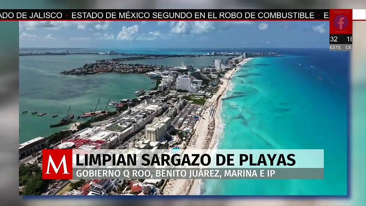Gobierno de Cancún anuncia que las playas están limpias de sargazo