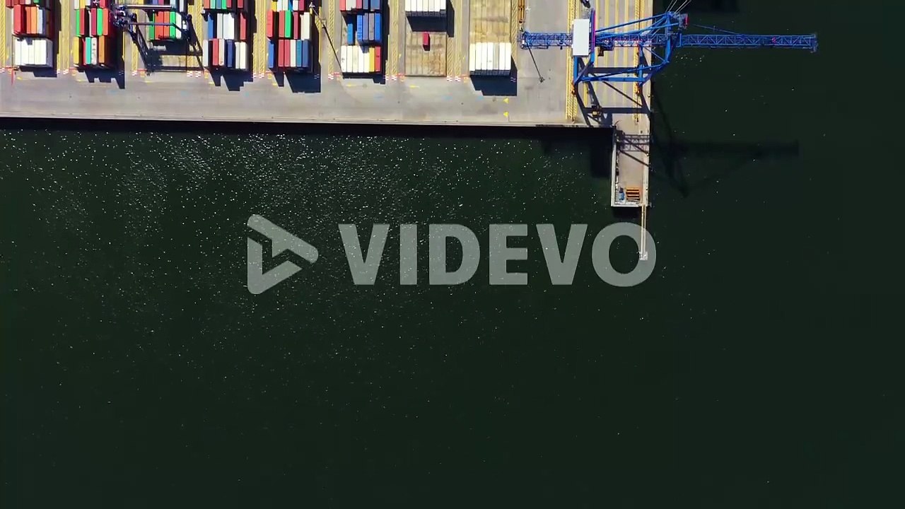 Container ship in import export and business logistic, By crane, Trade Port, Shipping cargo to harbor, International transportation, Business logistics concept, Aerial view