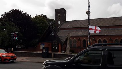 Flags on walsall wood high Street