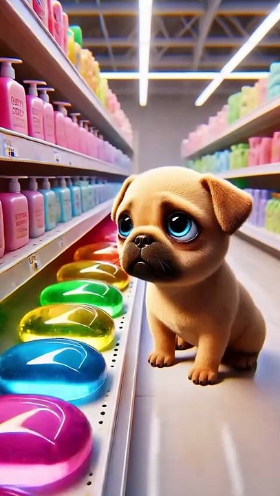 Dog's Secret Bubble Plan! Watch cute Pup Create a Rainbow Bath! 🛁🐶