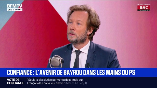 Vote de confiance: C'est François Bayrou qui a son destin entre ses mains , estime Boris Vallaud (PS)