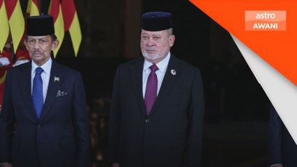 Sultan Brunei diberi sambutan negara di Istana Negara