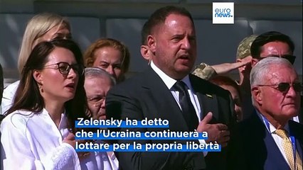 Zelensky celebra il giorno dell'indipendenza giurando di lottare e difendere l'Ucraina