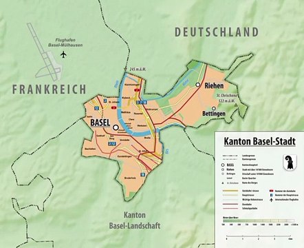 Map of Basel-Stadt Canton. Peta Kanton Basel-Kota. Basel-Stadt Canton Map. Map of Canton of Basel-Stadt. Canton of Basel-Stadt Map. Karte des Kantons Basel-Stadt. Carte du canton de Bâle-Ville. Mappa del Canton Basilea Città. Mapa kantonu Basel-Stadt