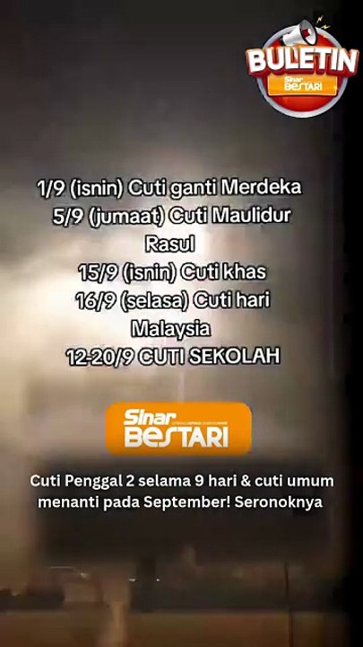 Cuti panjang September 2025!