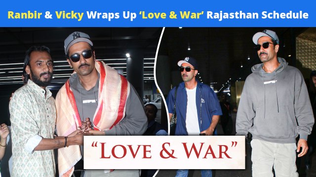 Ranbir Kapoor-Vicky Kaushal Return After Love & War Shoot In Rajasthan, A Fan Honours The Chhaava Actor But Not Ranbir?