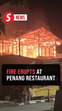 Penang tomyam restaurant go up in flames, forcing diners to flee