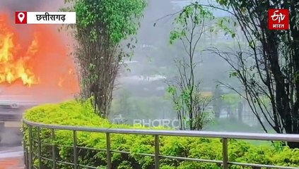 एंबुलेंस में लगी आग, बाल बाल बचा मरीज, डिमरापाल मेडिकल कॉलेज की घटना