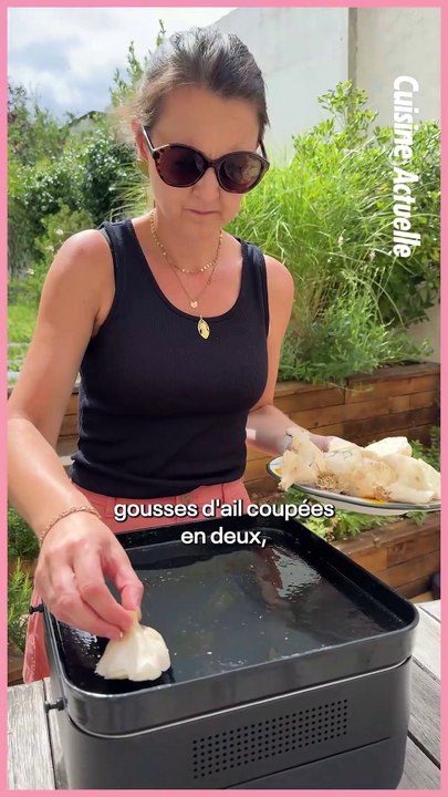 Crème d'ail à la plancha