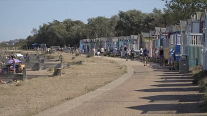 People at Tankerton beach are enjoying the Bank holiday Monday