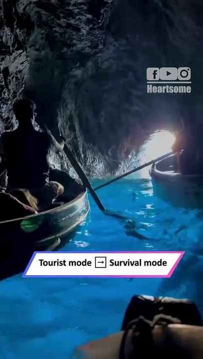 Waves Crash Inside Famous Cave | Tourists Get Unexpected Scare|| Heartsome 💖