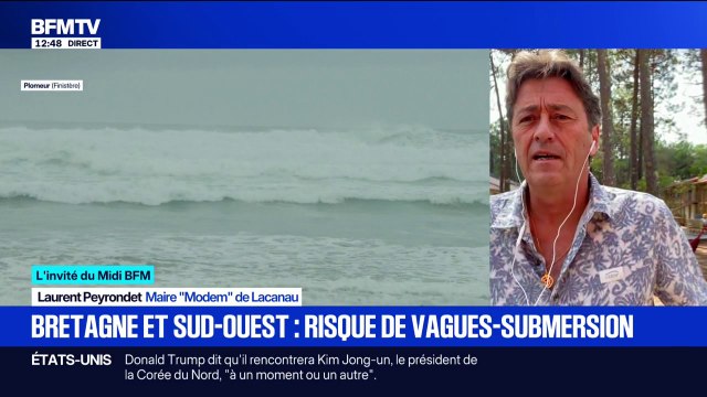 Houle cyclonique sur le littoral atlantique: Au mois d'août, on est très surpris de ce phénomène-là , affirme Laurent Peyrondet (Modem) maire de Lacanau