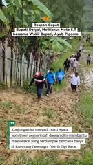 Bupati Deiyai Berjalan Kaki Tinjauan Pembangunan