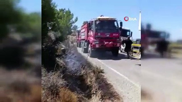 İzmir’de ormanlık alanda yangın çıktı, havadan ve karadan müdahale başladı