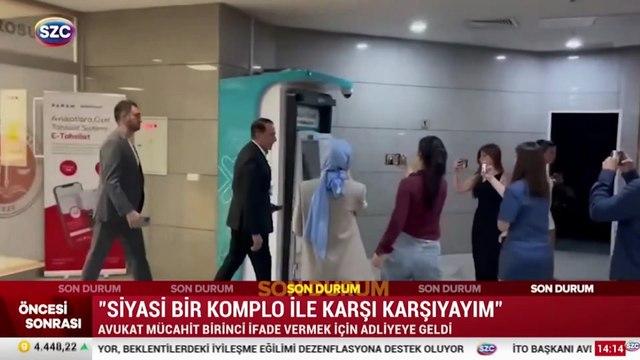 Avukat Mücahit Birinci ifade vermek için adliyeye geldi