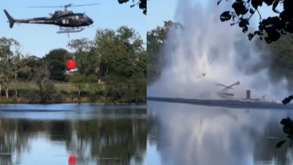 Un helicóptero se estrella cuando recogía agua para sofocar los incendios de Francia