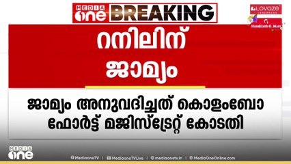 സർക്കാർ പണം ദുരുപയോ​ഗം ചെയ്തെന്ന കേസ്; റനിൽ വിക്രമസിംഗെയ്ക്ക് ജാമ്യം