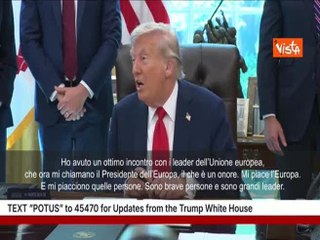 Trump scherza con i cronisti: I leader Ue ormai mi chiamano "Presidente dell'Europa"