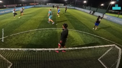 Goalkeeper Falls in Agony After Football Smashes Into His Face