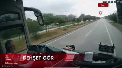 Samsun'da otobüs kazasının dehşet görüntüleri ortaya çıktı