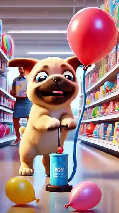 Dog s Balloon Flies Away! Yellow Bird s Amazing Rescue & Burger Buddies! 🎈🐦🍔#shorts #cute #dog