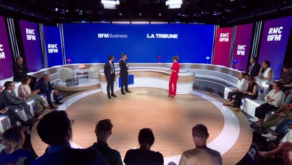 Jean-Christophe Tortora et Arnaud de Courcelles présentent le pôle BFM Business et La Tribune