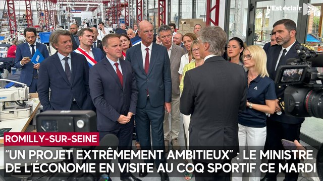 “Un projet extrêmement ambitieux” : le ministre de l’Économie Éric Lombard en visite au Coq sportif