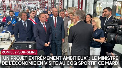 “Un projet extrêmement ambitieux” : le ministre de l’Économie Éric Lombard en visite au Coq sportif