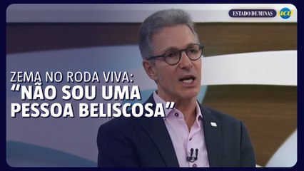 Zema no Roda Viva: 'Não sou uma pessoa beliscosa"