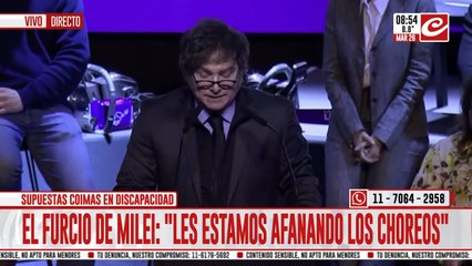 El furcio de Javier Milei: "Les estamos afanando los choreos"