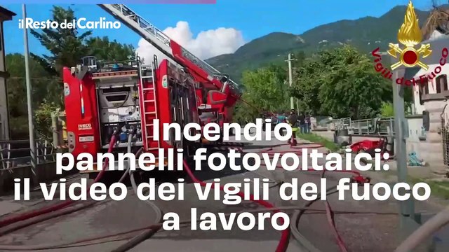 Incendio pannelli fotovoltaici: il video dei vigili del fuoco a lavoro