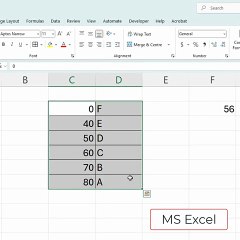 MS Excel VLOOKUP function for approximate data