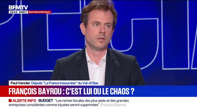 Vote de confiance du 8 septembre: François Bayrou, c'est de l'histoire ancienne , estime Paul Vannier, député LFI