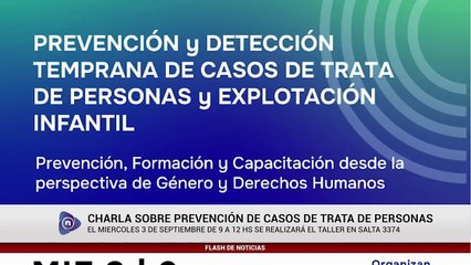 CHARLA SOBRE PREVENCIÓN DE CASOS DE TRATA DE PERSONAS