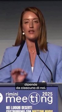 Roberta Metsola al Meeting di Rimini 2025: L'Europa deve diventare più agile e coraggiosa per affrontare le sfide future