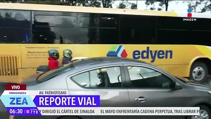 Se registran encharcamientos en Av. Patriotismo tras fuertes lluvias
