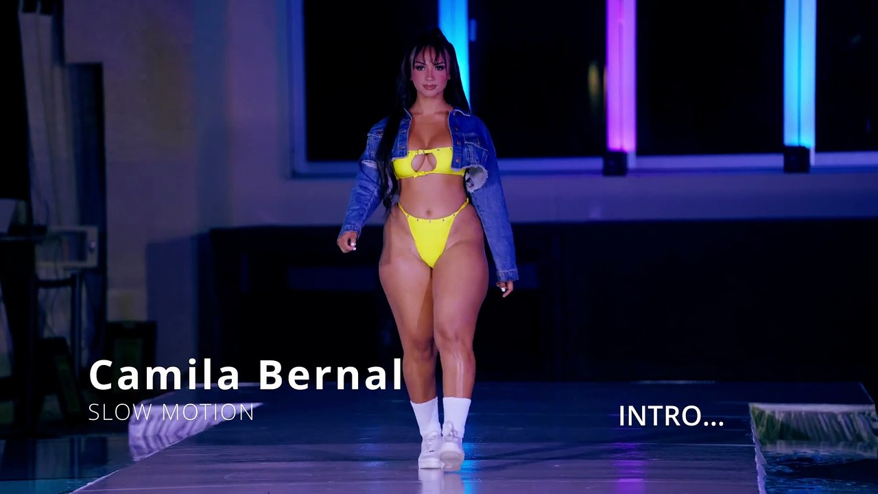 Camila Bernal | Slow Motion Runway Elegance | Miami Art Basel Fusion Fashion 2023 | Slow Motion Glamour | Camila Bernal at Miami Art Basel Fusion Fashion 2023