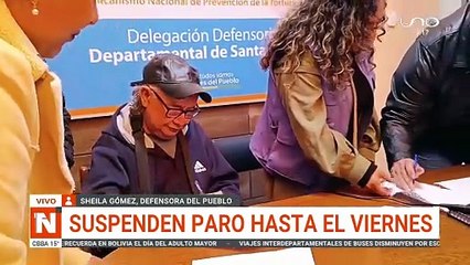 Suspenden paro hasta el viernes