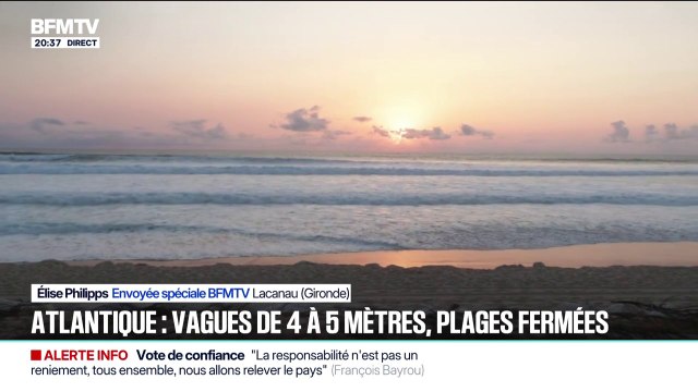Océan Atlantique: des plages fermées suite à des vagues de quatre à cinq mètres de haut