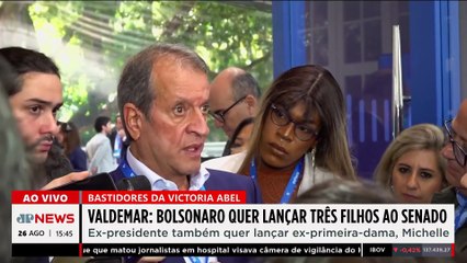 Bolsonaro quer eleger 4 membros da família ao Senado, diz Valdemar Costa Neto | TEMPO REAL