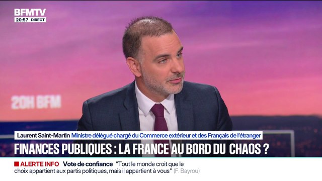 Vote de confiance du 8 septembre: Il faut changer de méthode et aller chercher des compromis , estime Laurent Saint-Martin, ministre délégué chargé du Commerce extérieur