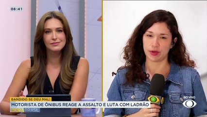 Motorista de ônibus reage a assalto e luta com ladrão