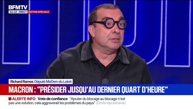 Démission d'Emmanuel Macron: Je ne vois pas le président de la République vouloir partir avant , estime Richard Ramos, député MoDem du Loiret