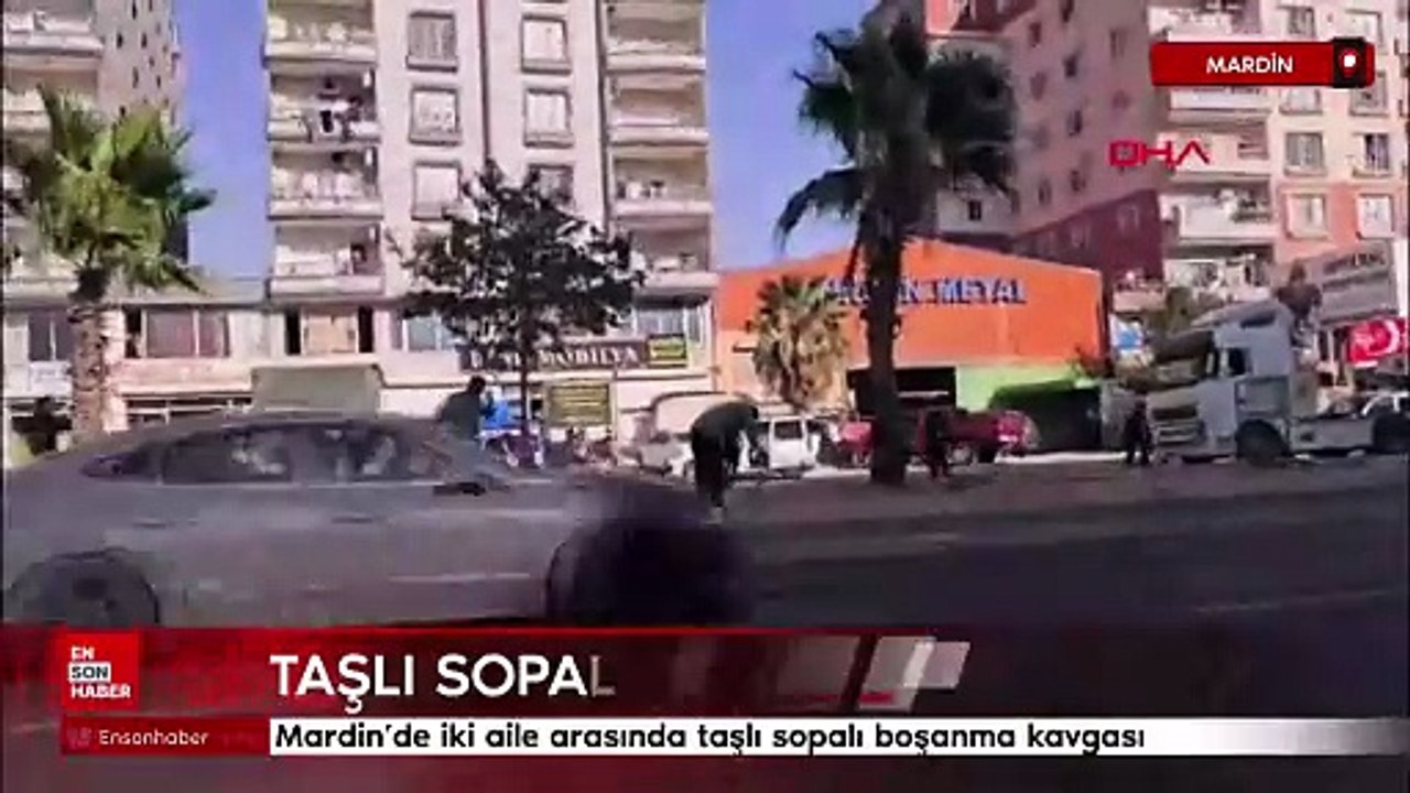 Mardin’de iki aile arasında taşlı sopalı boşanma kavgası