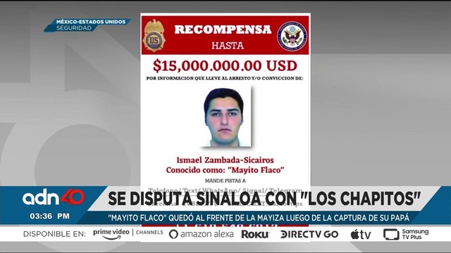 EE.UU. ofrece 15 MDD por Mayito Flaco , heredero de Zambada y líder del Cártel de Sinaloa