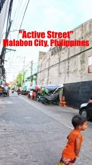 Active Street in Malabon City in the Philippines