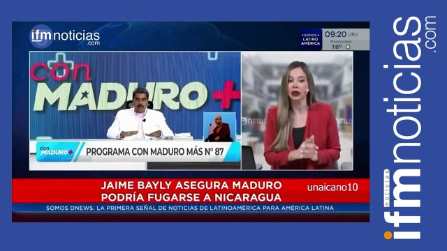 Jaime Baily dice que Nicolás Maduro busca huír a Nicaragua
