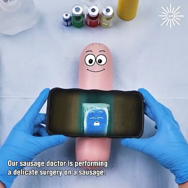 Emergency C-section, sausage gives birth to a nugget! 😯