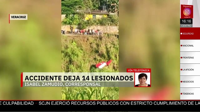 Accidente vial en Veracruz deja un saldo de catorce personas lesionadas